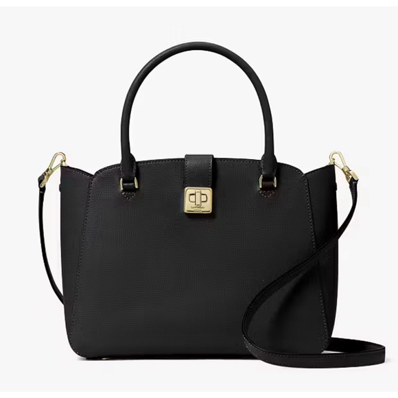 Kate‎ Spade Phoebe Medium Satchel Black Leather Satchel - Picture 1 of 6